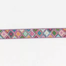 Antwerp Flowers Brocade Ribbon in Pink