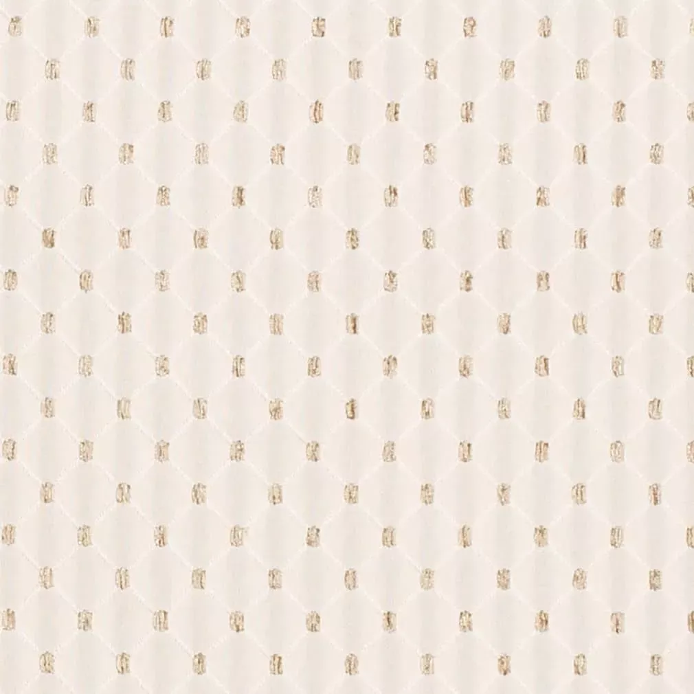 Ivory Julia White & Ivory Diamonds Woven Patterns Upholstery Fabric by the Yard