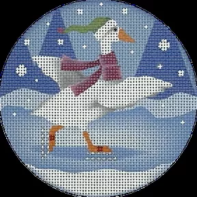 `Skating Duck Ornament Canvas